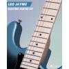 imageLeo Jaymz 39quot Full Size ST Style Electric Guitar Starter Kit with SSH Pickup 5W Portable Amp Tuner Gig Bag Strap ampamp Accessories Red FlameBlue Black 5W