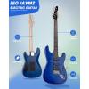 imageLeo Jaymz 39quot Full Size ST Style Electric Guitar Starter Kit with SSH Pickup 5W Portable Amp Tuner Gig Bag Strap ampamp Accessories Red FlameBlue Ocean 5W