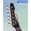 imageLeo Jaymz 39quot Full Size ST Style Electric Guitar Starter Kit with SSH Pickup 5W Portable Amp Tuner Gig Bag Strap ampamp Accessories Red FlameBlue Ocean 5W