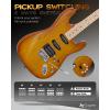 imageLeo Jaymz 39quot Full Size ST Style Electric Guitar Starter Kit with SSH Pickup 5W Portable Amp Tuner Gig Bag Strap ampamp Accessories Red FlameVinatage Sunburst