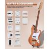 imageLeo Jaymz DIY Electric Bass Guitar Kits  Mahogany Body Roasted Maple Neck and Laurel Wood Fingerboard  Fully Components Included LBJB