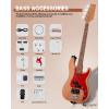 imageLeo Jaymz DIY Electric Bass Guitar Kits  Mahogany Body Roasted Maple Neck and Laurel Wood Fingerboard  Fully Components Included LBPB