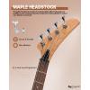 imageLeo Jaymz DIY Electric Bass Guitar Kits Roasted Ash BodyRoasted Maple Neck and Laurel Wood Fingerboard  Fully Components Included IB 4StringsAX