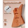 imageLeo Jaymz DIY Electric Bass Guitar Kits Roasted Ash BodyRoasted Maple Neck and Laurel Wood Fingerboard  Fully Components Included IB 4StringsAX