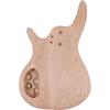 imageLeo Jaymz DIY Electric Bass Guitar Kits Roasted Ash BodyRoasted Maple Neck and Laurel Wood Fingerboard  Fully Components Included IB 4StringsIB 4S