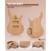 imageLeo Jaymz DIY Electric Bass Guitar Kits Roasted Ash BodyRoasted Maple Neck and Laurel Wood Fingerboard  Fully Components Included IB 4StringsIB 4S