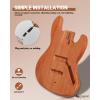 imageLeo Jaymz DIY Electric Bass Guitar Kits Roasted Ash BodyRoasted Maple Neck and Laurel Wood Fingerboard  Fully Components Included IB 4StringsJB