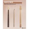 imageLeo Jaymz DIY Electric Bass Guitar Kits Roasted Ash BodyRoasted Maple Neck and Laurel Wood Fingerboard  Fully Components Included IB 4StringsLB
