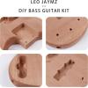imageLeo Jaymz DIY Electric Bass Guitar Kits Roasted Ash BodyRoasted Maple Neck and Laurel Wood Fingerboard  Fully Components Included IB 4StringsLB
