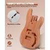 imageLeo Jaymz DIY Electric Bass Guitar Kits Roasted Ash BodyRoasted Maple Neck and Laurel Wood Fingerboard  Fully Components Included IB 4StringsPB