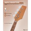 imageLeo Jaymz DIY Electric Bass Guitar Kits Roasted Ash BodyRoasted Maple Neck and Laurel Wood Fingerboard  Fully Components Included IB 4StringsPB