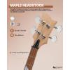 imageLeo Jaymz DIY Electric Bass Guitar Kits Roasted Ash BodyRoasted Maple Neck and Laurel Wood Fingerboard  Fully Components Included IB 4StringsRB