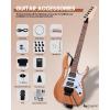 imageLeo Jaymz DIY Electric Guitar Kits with Mahogany Body and Maple Neck  Ebony Fingerboard and All Components Included PS7V