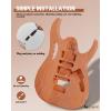 imageLeo Jaymz DIY Electric Guitar Kits with Mahogany Body and Maple Neck  Ebony Fingerboard and All Components Included PS7V