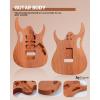 imageLeo Jaymz DIY Electric Guitar Kits with Mahogany Body and Maple Neck  Ebony Fingerboard and All Components Included PS7V