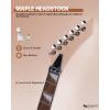 imageLeo Jaymz DIY Electric Guitar Kits with Mahogany Body and Maple Neck  Ebony Fingerboard and All Components Included PSAL