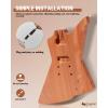 imageLeo Jaymz DIY Electric Guitar Kits with Mahogany Body and Maple Neck  Ebony Fingerboard and All Components Included PSAX