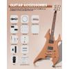 imageLeo Jaymz DIY Electric Guitar Kits with Mahogany Body and Maple Neck  Ebony Fingerboard and All Components Included PSBC