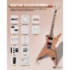 imageLeo Jaymz DIY Electric Guitar Kits with Mahogany Body and Maple Neck  Ebony Fingerboard and All Components Included PSMLX