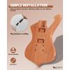 imageLeo Jaymz DIY Electric Guitar Kits with Mahogany Body and Maple Neck  Ebony Fingerboard and All Components Included PSPS