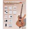 imageLeo Jaymz DIY Electric Guitar Kits with Mahogany Body and Maple Neck  Ebony Fingerboard and All Components Included PSPS