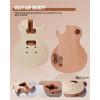 imageLeo Jaymz DIY Electric Guitar Kits with Mahogany Body and Maple Neck  Ebony Fingerboard and All Components Included PSSC