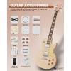 imageLeo Jaymz DIY Electric Guitar Kits with Mahogany Body and Maple Neck  Ebony Fingerboard and All Components Included PSSC