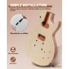 imageLeo Jaymz DIY Electric Guitar Kits with Mahogany Body and Maple Neck  Ebony Fingerboard and All Components Included PSSC