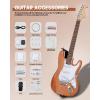 imageLeo Jaymz DIY Electric Guitar Kits with Mahogany Body and Maple Neck  Ebony Fingerboard and All Components Included PSST LJ Headstock