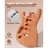 imageLeo Jaymz DIY Electric Guitar Kits with Mahogany Body and Maple Neck  Ebony Fingerboard and All Components Included PSST Lefthand