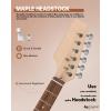 imageLeo Jaymz DIY Electric Guitar Kits with Mahogany Body and Maple Neck  Ebony Fingerboard and All Components Included PSST Lefthand