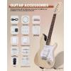 imageLeo Jaymz DIY Electric Guitar Kits with Mahogany Body and Maple Neck  Ebony Fingerboard and All Components Included PSST Paulownia