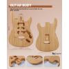 imageLeo Jaymz DIY Electric Guitar Kits with Mahogany Body and Maple Neck  Ebony Fingerboard and All Components Included PSST Roasted Pine