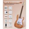 imageLeo Jaymz DIY Electric Guitar Kits with Mahogany Body and Maple Neck  Ebony Fingerboard and All Components Included PSST TD
