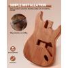 imageLeo Jaymz DIY Electric Guitar Kits with Mahogany Body and Maple Neck  Ebony Fingerboard and All Components Included PSST TD
