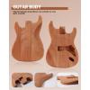 imageLeo Jaymz DIY Electric Guitar Kits with Mahogany Body and Maple Neck  Ebony Fingerboard and All Components Included PSST TD