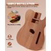 imageLeo Jaymz DIY Electric Guitar Kits with Mahogany Body and Maple Neck  Ebony Fingerboard and All Components Included PSTL