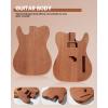 imageLeo Jaymz DIY Electric Guitar Kits with Mahogany Body and Maple Neck  Ebony Fingerboard and All Components Included PSTL