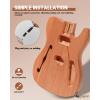 imageLeo Jaymz DIY Electric Guitar Kits with Mahogany Body and Maple Neck  Ebony Fingerboard and All Components Included PSTL Hollow