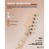 imageLeo Jaymz DIY Electric Guitar Kits with Mahogany Body and Maple Neck  Ebony Fingerboard and All Components Included PSTL Lefthand
