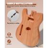 imageLeo Jaymz DIY Electric Guitar Kits with Mahogany Body and Maple Neck  Ebony Fingerboard and All Components Included PSTL Lefthand