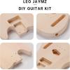 imageLeo Jaymz DIY Electric Guitar Kits with Mahogany Body and Maple Neck  Ebony Fingerboard and All Components Included PSTL Poplar