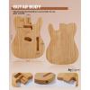 imageLeo Jaymz DIY Electric Guitar Kits with Mahogany Body and Maple Neck  Ebony Fingerboard and All Components Included PSTL Roasted Pine