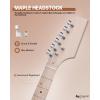 imageLeo Jaymz DIY Electric Guitar Kits with Mahogany Body and Maple Neck  Ebony Fingerboard and All Components Included PSTL Roasted Pine