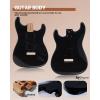 imageLeo Jaymz DIY ST Style Electric Guitar KitsSpraypainted Mahogany BodyLaurel Wood Fingerboard and Maple Neck including all Components ST BlackST Black