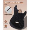 imageLeo Jaymz DIY ST Style Electric Guitar KitsSpraypainted Mahogany BodyLaurel Wood Fingerboard and Maple Neck including all Components ST BlackST Black