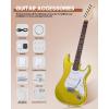 imageLeo Jaymz DIY ST Style Electric Guitar KitsSpraypainted Mahogany BodyLaurel Wood Fingerboard and Maple Neck including all Components ST BlackST Gold