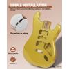 imageLeo Jaymz DIY ST Style Electric Guitar KitsSpraypainted Mahogany BodyLaurel Wood Fingerboard and Maple Neck including all Components STLight PinkST Gold