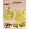 imageLeo Jaymz DIY ST Style Electric Guitar KitsSpraypainted Mahogany BodyLaurel Wood Fingerboard and Maple Neck including all Components STLight PinkST Gold