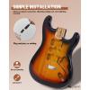 imageLeo Jaymz DIY ST Style Electric Guitar KitsSpraypainted Mahogany BodyLaurel Wood Fingerboard and Maple Neck including all Components STLight PinkST Sunburst